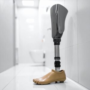 HydroLeg Shower yra iš nerūdijančio plieno protezas, kurį yra saugu naudoti.