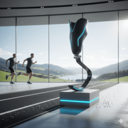 Protezas AeroBlade Runner su specialiu padu puikiai tinkančiu bėgimui.